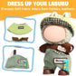 AICase for Labubu Clothes/for Labubu Outfits Clothes Set for 17cm Lububu Doll 3 Piece Set Hat Clothing for LA BUBU  Boys and Girls Stylish Adorable Dolls Clothes Accessories (No Doll)-2