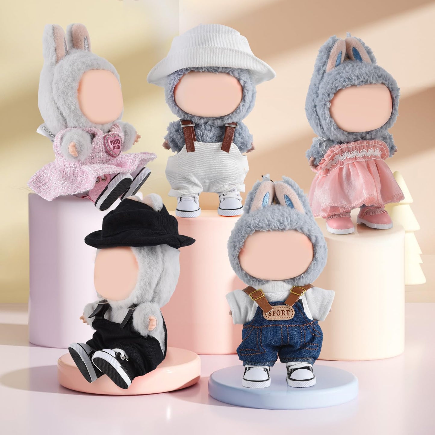 2025 New Version Doll Shoes  1 Pair enhanced Black Canvas Shoes  Perfect Match for bubu Clothes  Shoes for 15&17cm Doll Accessories