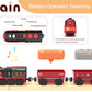 Toy Train Electric Train Set For Wooden Tracks, Christmas Motorized Train Toys For Toddlers, Battery Operated Train Includes Lights, Sounds, Smoke, Steam Train Compatible With Thomas, Brio