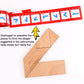 KINGOU Wood T Shape Puzzle - 4 Pieces Brain Teaser Toy for Kids & Adults, Advanced Level, Model KPuzzle-125