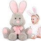 Morismos Giant Bunny Stuffed Animal, 31.5'' Large Grey Rabbit Plush Toy With Pink Ears, Soft Toy For Girls/Boys, Ideal Gift For Easter, Halloween, Christmas, Cuddling, Snuggling