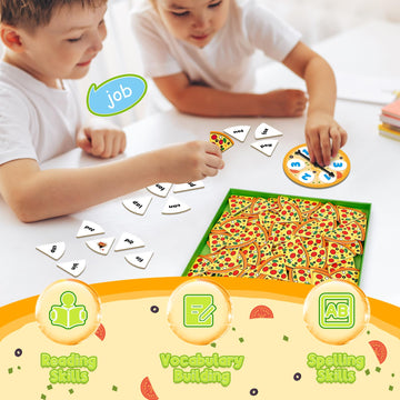 Kasfalci Cvc Word Games,Phonics Games,Cvc Flash Cards,Speech Therapy Toys For Toddlers Kids,Learn To Read,Reading Learning Sight