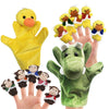 Riy 12Pcs Plush Monkeys Ducks Finger Puppets Set For Toddlers With Animals Hand Puppets