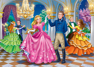 Jigsaw Puzzles For Kids Ages 4-8, 6-8, 8-10 - Princesses At The Dance - 100 Piece Princesses Puzzles For Children, Learning Educational Toys For 4 5 6 7 8 9 10 Year Old Girls