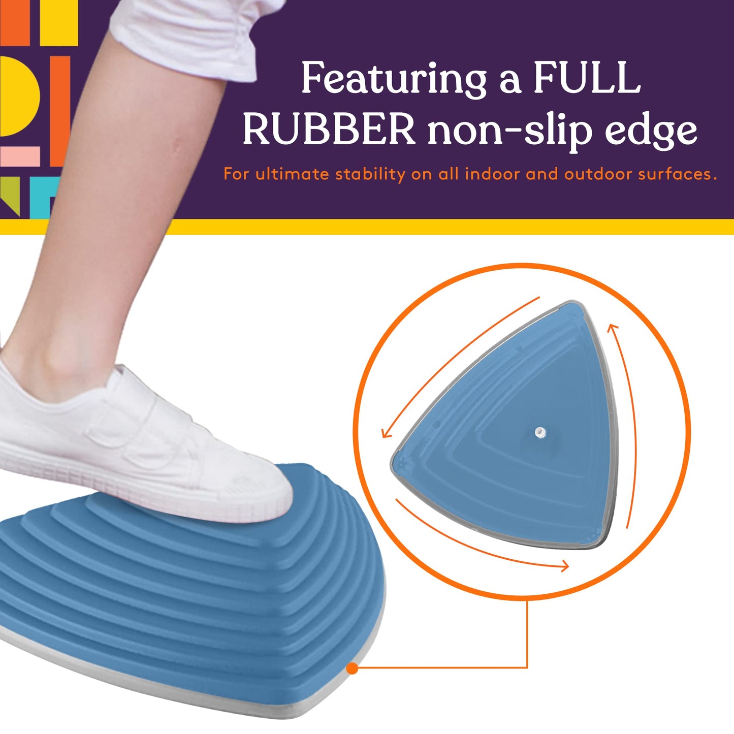 Special Supplies 10 Stepping Stones For Kids Indoor And Outdoor Balance Blocks Promote Coordination, Balance Strength Child Safe Rubber, Non-Slip Edging (Ocean)