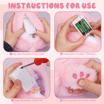 Prewplam Breathing Stuffed Animal, Pink Cat Plush Baby Toy, Soothing Sound Machine With Music Lights & Breathing Motion For Anxi