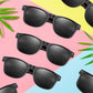 Morcheiong 12 Pack Party Sunglasses In Bulk For Birthday Summer Party Goody Bag Fillers Favors (Black)