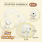 White Puppy Stuffed Animals For Kids And Adults, Mini Animals Plush Toy Key Chain, Cuddly Dog Plushie Toys, Soft Kawaii Dog Stuf