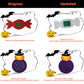 THAWAY DIY Halloween Felt Pumpkin Witch Hanging Decor for Kids Felt Crafts and Kits Adhesive Ornaments Halloween Party Favor Dec