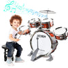 Toy Drum Set For Kids Toddler Jazz Drum Kit With 5 Drums Percussion Musical Instruments Toys For 3 4 5 Year Old Boys Girls Gifts Ages 3-5