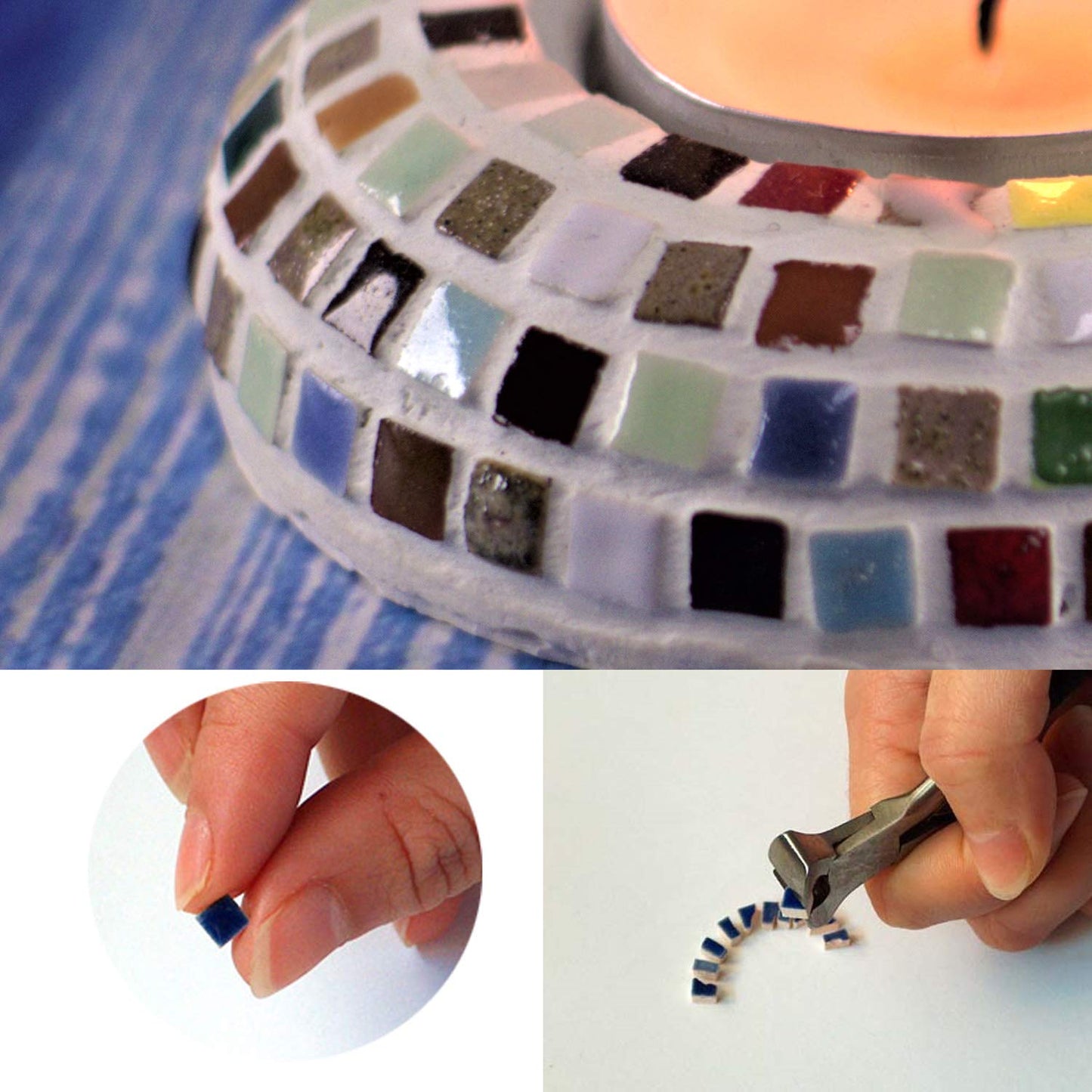 Mini Ceramic Tiles (0.19Inch Or 5Mm) 250 Pieces, Lemon, Wy05