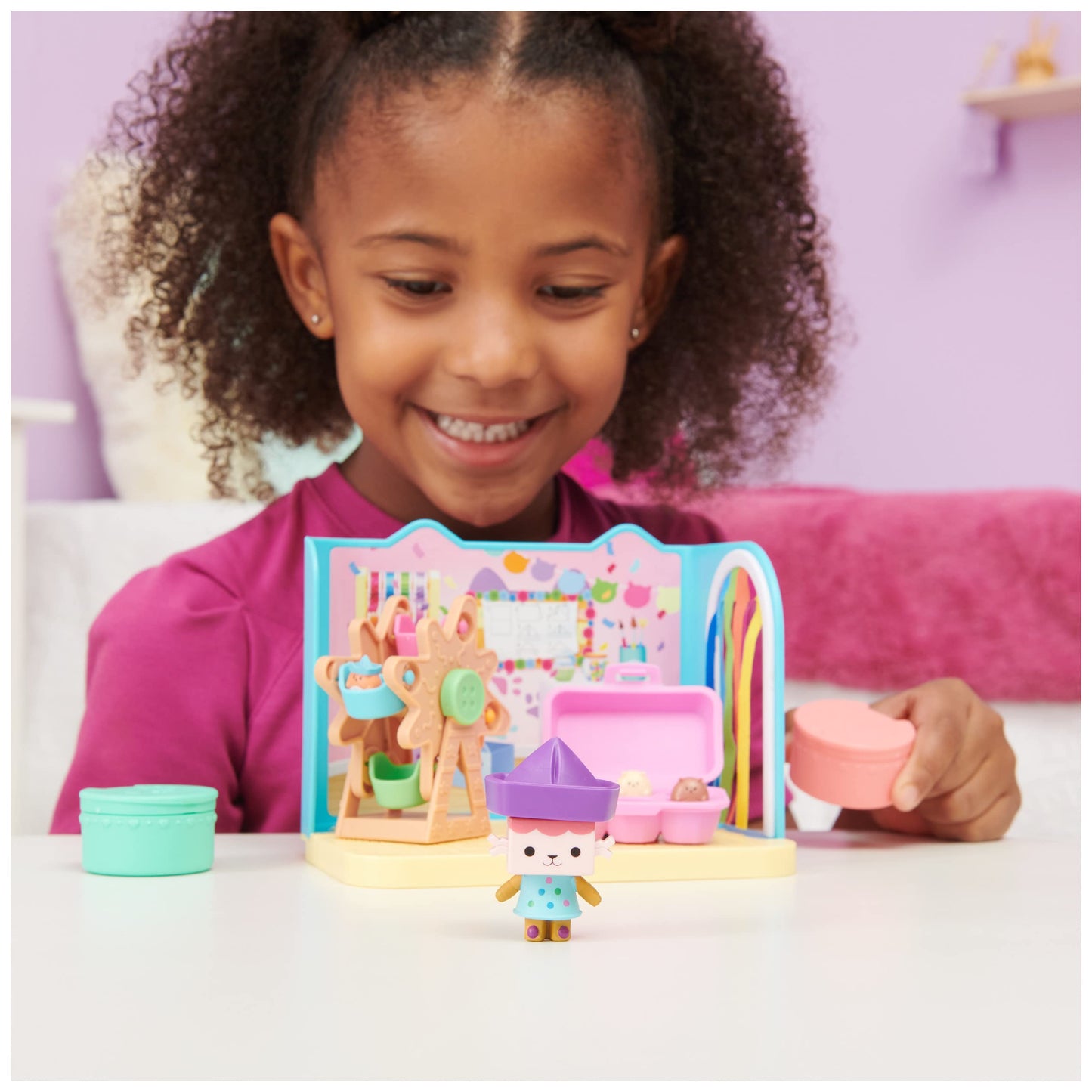 Gabby's Dollhouse Baby Box Craft-A-Riffic Room with Exclusive Figure, Plastic, Model 6064150, Kids Toys for Ages 3 and Up