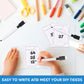 50 Pieces Multifunctional Tokens Reusable Cards Erasable Index Cards Dry Erase Cards White Blank Flash Cards With 5 Pcs Black Ma