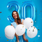 Blue Number 0 Balloon 40 Inch, Big Large Foil Helium Number Balloons, Jumbo Giant Mylar Number 0 Balloons For Birthday Party Dec