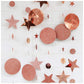 Flairs New York Happy Birthday String Decorations Party Props (Pack Of 1 String Decorations, Rose Gold Glitter Polka Dots And St
