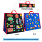 Twohomc Foldable Felt Board For Toddlers, Flannel Board Stories For Preschool, Farm Animal Story Learning Double-Side Stand Felt