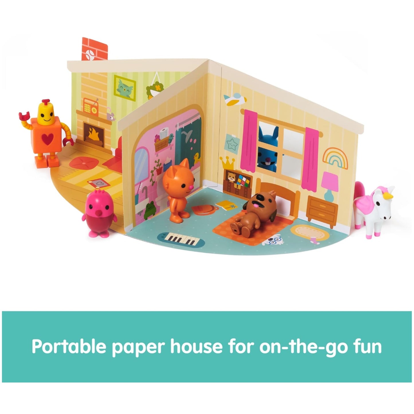 Sago Mini Figurine Pack with 6 Toy Figures & Folding Playhouse, Multicolor, Ages 3+