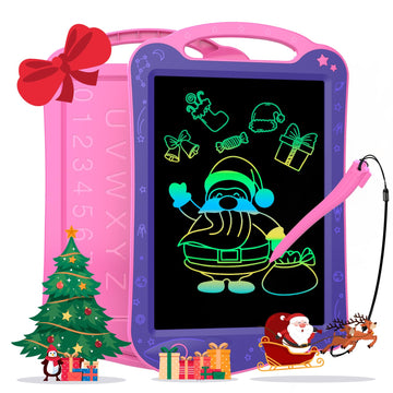 Lcd Kids Drawing Tablet, Guyucom Colorful Doodle Board For Toddler 3 4 5 6 Years Old, Writing Tablet Bluey Educational Toy Travel Essentials, Christmas Birthday Gift Presents For Boy/Girl(Purple/Pink)