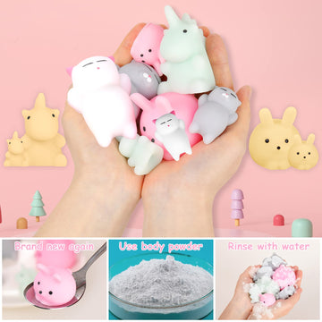 Squishies Mochi Squishy Toy, 12Pcs Jumbo & Mini,Party Favors For Kids Stress Reliever Anxiety Toys,Mini Kawaii Fidget Toys,Pinat