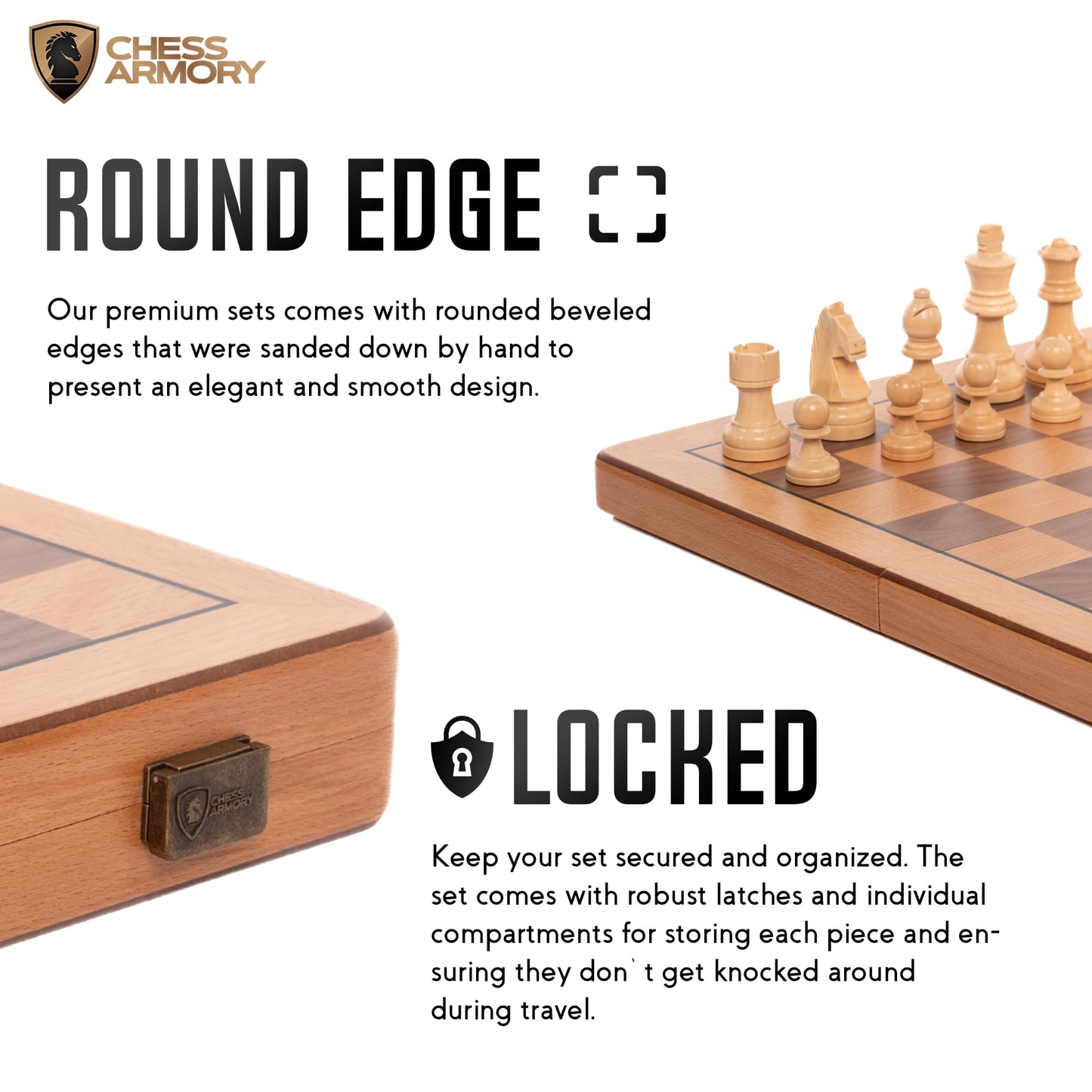 Chess Set Magnetic - enhanced Wooden Board Game with a Portable Wood Case and SeStorage for Pieces  Set for Kids and mature-themeds (Beech Wood) - Chess protective coveringy