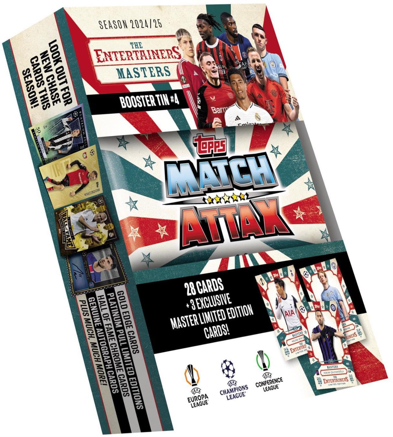 Topps Match Attax 24/25 - Random Booster Tin - Contains 28 Match Attax Cards Plus 3 Exclusive Les