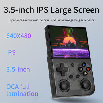 G350 Retro Handheld Game Console , G350 Retro Gaming Console 3.5'' Ips Screen Linux System Built-In 64G Tf Card 20+Emulators Pre