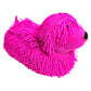 Zugar Land Soft Shaggy Puffer Dog Toy (1 Pink) (8'' X 5'') Rubber. Filled With Air For A Fun Squishy Stretchy Fidget Experience.