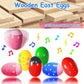 6 Pack Easter Basket Stuffers, Eco-Friendly Woode Percussion Musical Shaker, Toddlers Stocking Stuffers 1-3 Year Old, Montessori