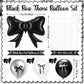 Kasyat 2 Sets Black Bow Birthday Party Decorations Black Bow Balloon Centerpieces for Tables Coquette Birthday Black and White B