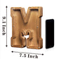 Aorcmitn Large Wooden Letter Coin Personalized Piggy Bank For Boys Girls Kids Toddler Adults Money Bank Best Gift For Friends (9.2 Inch-M)