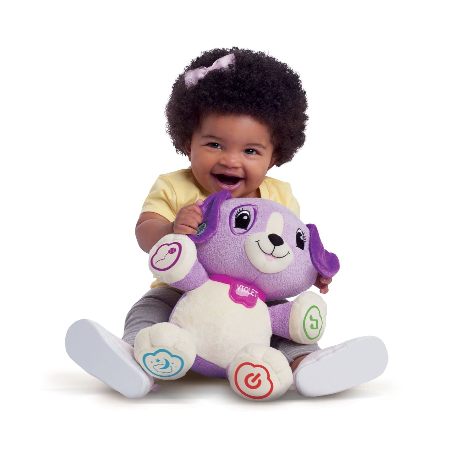 LeapFrog My Pal Violet Stuffed Animal, 10"x5.3"x9.5", Polyester, Model 80-19157E, Purple Color