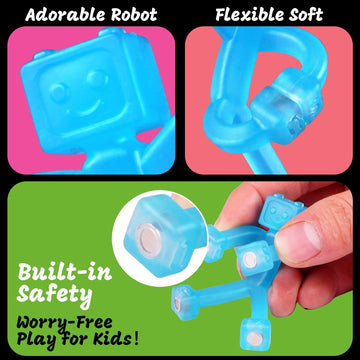 6 Pcs Magnetic Travel Toys For Kids, Creative, Portable And Educational, Magnetic-People-Magnet-Men: Cute Robot & Funny Magnets,