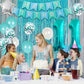 Funmemoir 11th Birthday Decorations - Teal Cake Topper, Fringe Curtain, Banner & Foil Balloon for Girls, 11 Year Old Birthday Decor