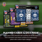Masterpieces NFL Chicago Bears 2-Pack Playing Cards & Dice Set - Team Colors, Model CHB3230, Officially Licensed for Adults & Family