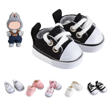 2025 New Version Doll Shoes  1 Pair enhanced Black Canvas Shoes  Perfect Match for bubu Clothes  Shoes for 15&17cm Doll Accessories