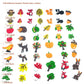 IFKEGON 500PCS Foam Fall Stickers,Self-Adhesive Autumn Theme Puffy Leaf for Kids, Party Materials DIY Crafts Decorations (500, F