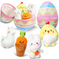 Capoda 5 Pcs My First Easter Basket Stuffed Plush Playset Baby First Easter Basket Stuffers Bunny Chick Carrot Alpaca Plush Play