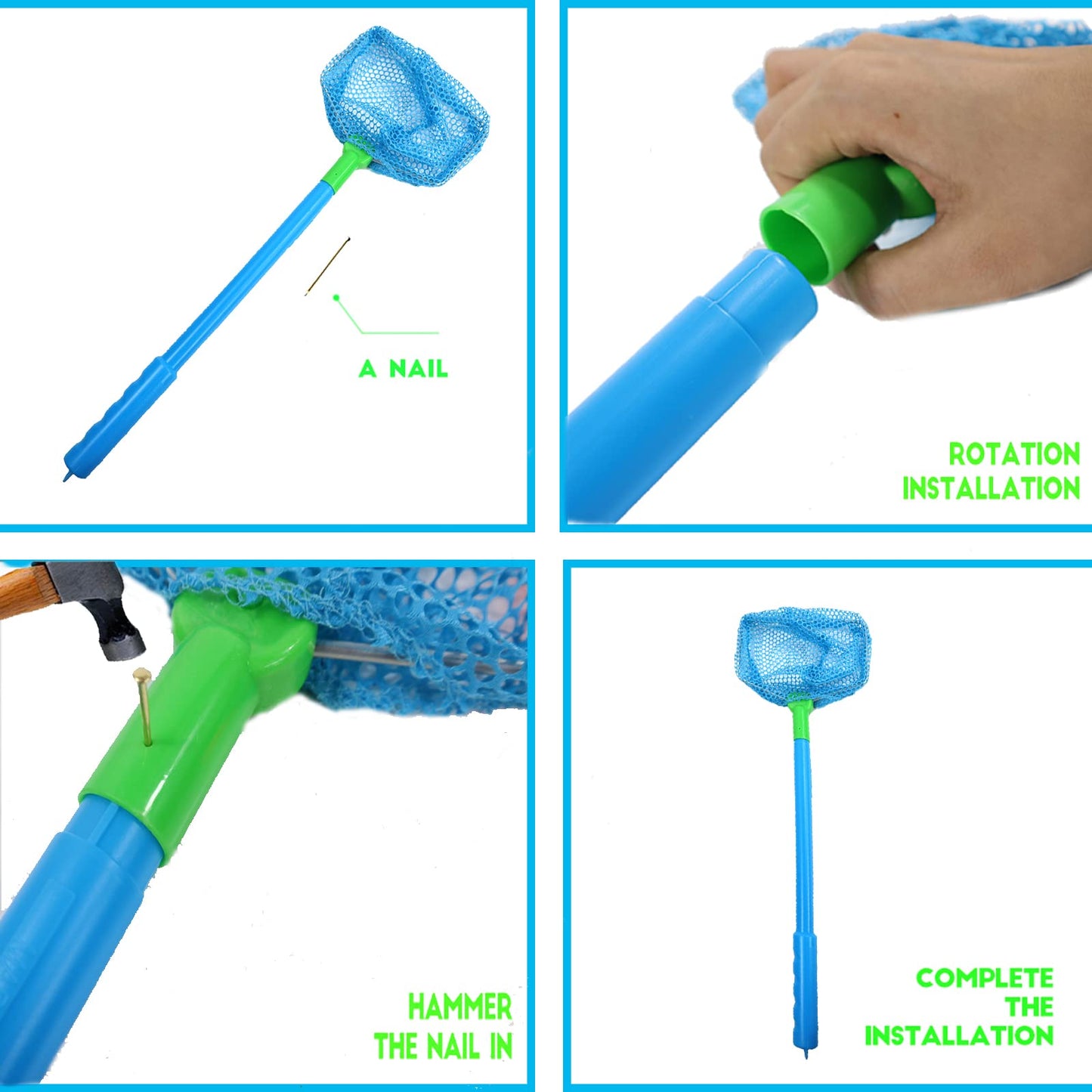 Fishing Net, TSYAN 4 Pack Bug Net Catching Crab Insect Nets Beach Toys Floating Bait Butterflies Colorful Nets for Kids Outdoor