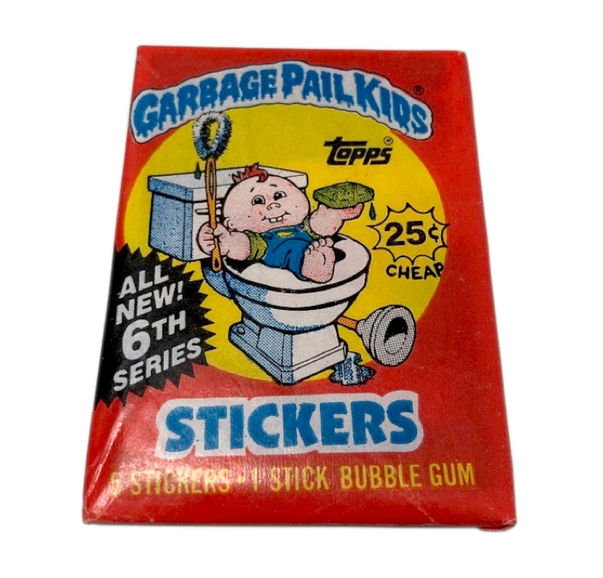 Garbage Pail Kids 1986 Topps Original 6Th Series Unopened Wax Pack, 15 Cards, Trading Card Pack