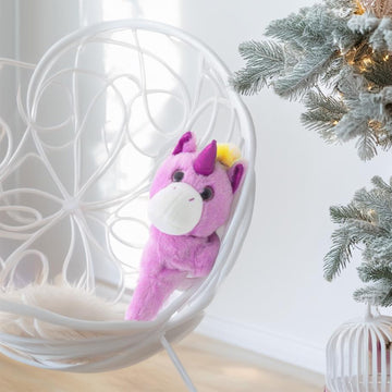 Unicorn Slap Bracelets Stuffed Animals - Plush Toy For Kids And Teens, Toddler Bed And Stroller Toys, Purple,8.5''