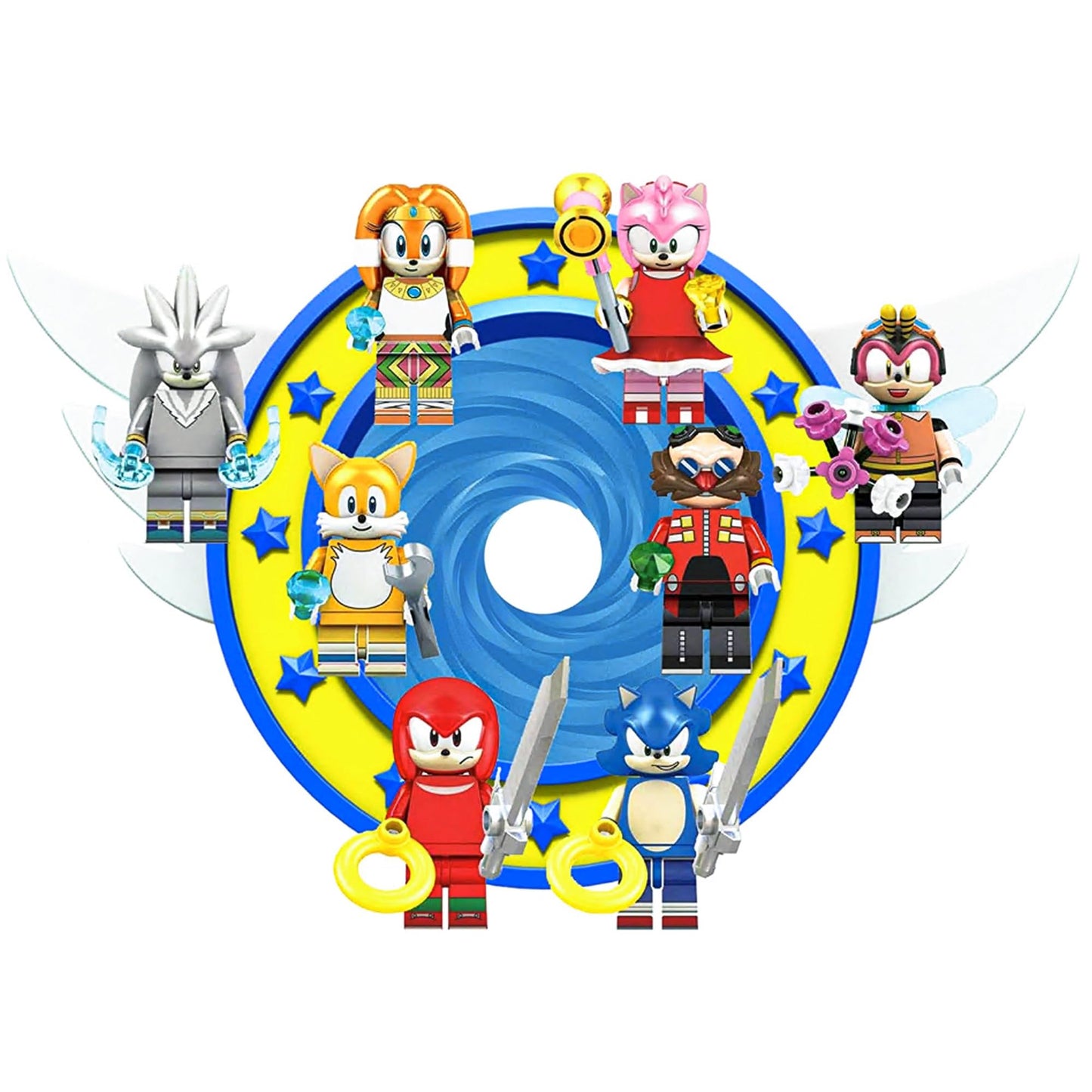 New Sonic Toys Figures Set - Deluxe Action Heroes Toy From Sonic - Gift For Kids (Sonic Party)