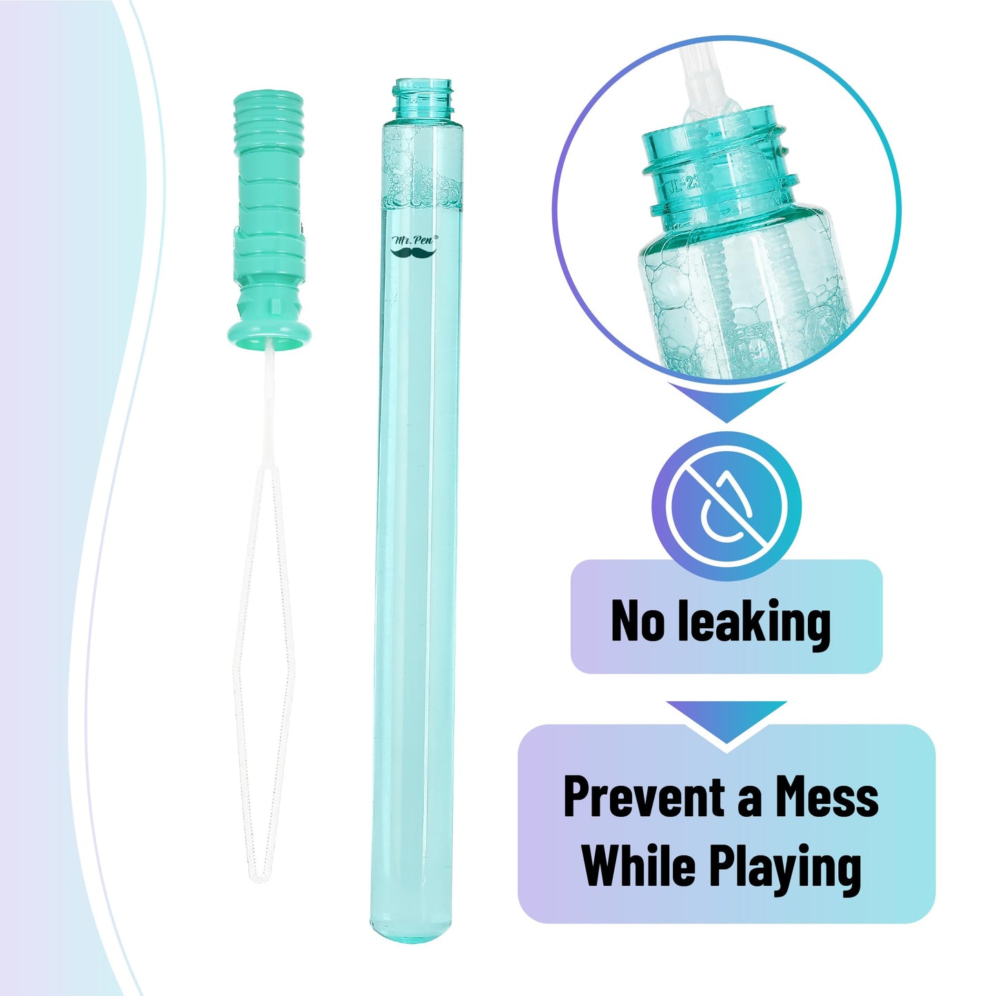 Mr. Pen Bubble Wands, 2 Pack, 14.3 Inches, Foam, Pink - Big Bubble Party Favors for Kids