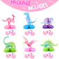 Hapibidesign Dinosaur Baby Shower Table Centerpieces - Dinosaur Party Decorations - 12 Pcs Dino Party Honeycomb Centerpieces For