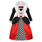 Lmyove Girls Queen Of Hearts Costume Kids, Red Heart Queen Fairytale Outfit For Girls, Halloween Costume Dress Up Cosplay