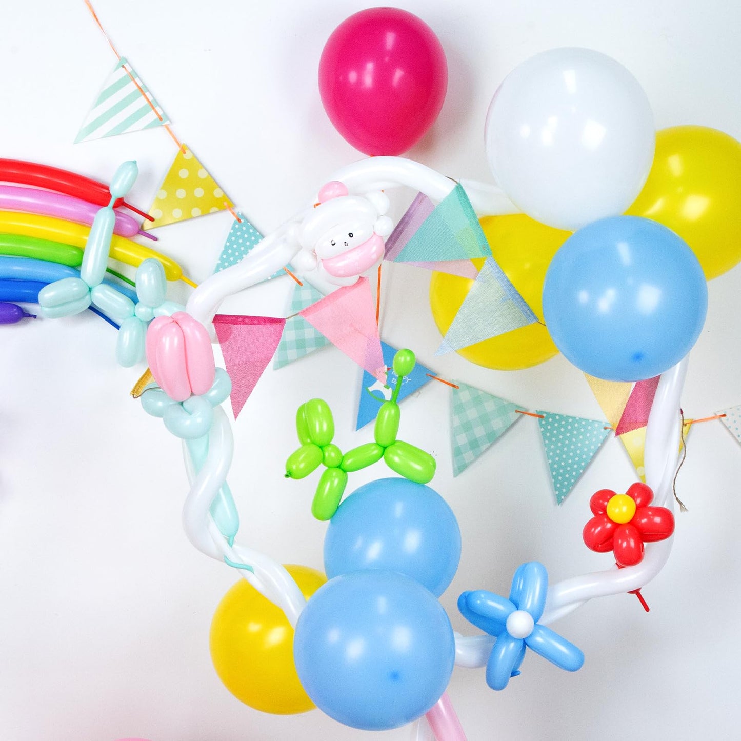 Lovestown 110Pcs Light Blue Latex Balloons, 12 Inch Baby Blue Helium Round Balloons With Ribbon For Engagement Birthday Baby Shower Wedding Graduation Party Backdrop Decorations