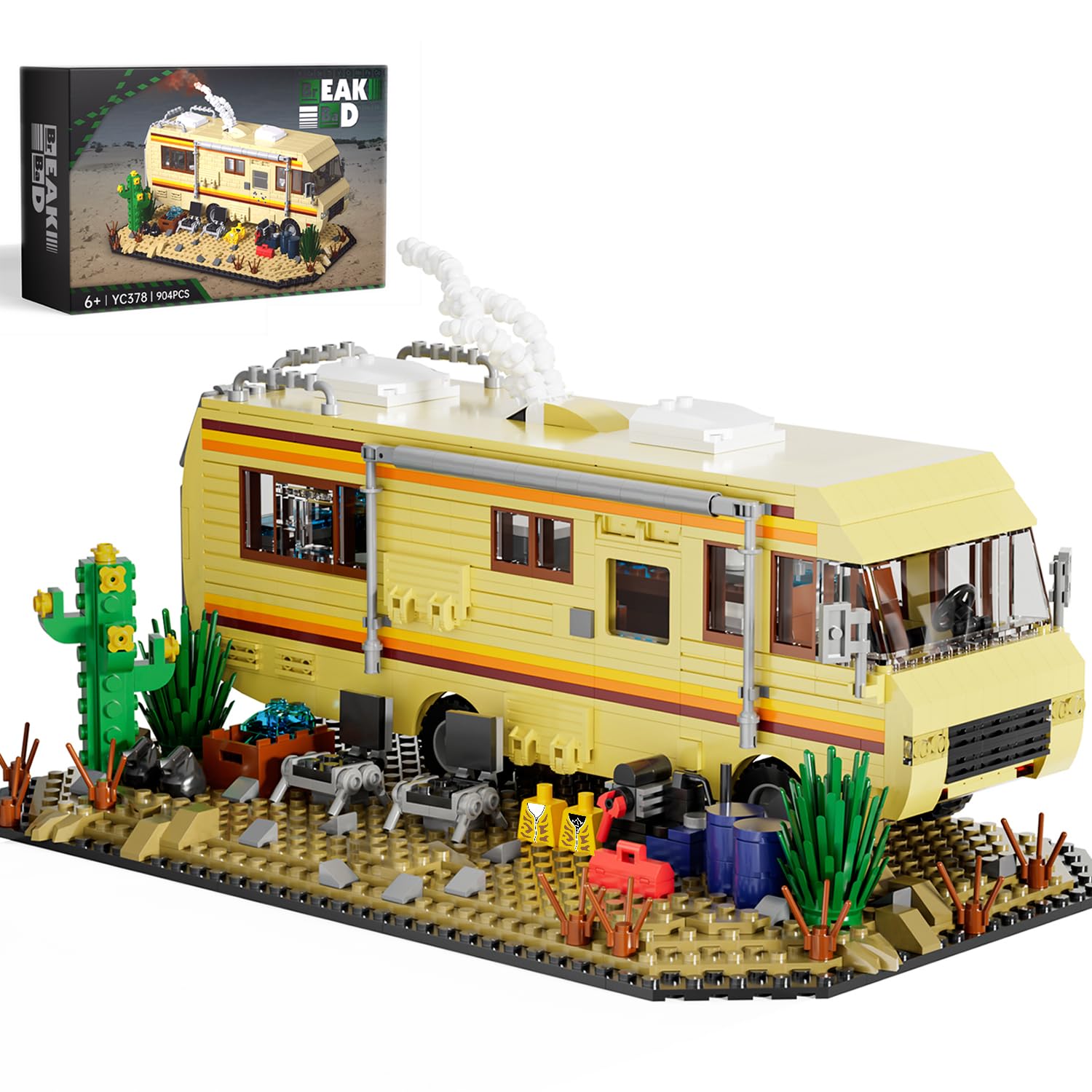 Breaking RV Adventure Building Set  MOC Upgraded Classic Scene  Compatible with Lego for mature-themeds  for mature-themeds and Avid Fans