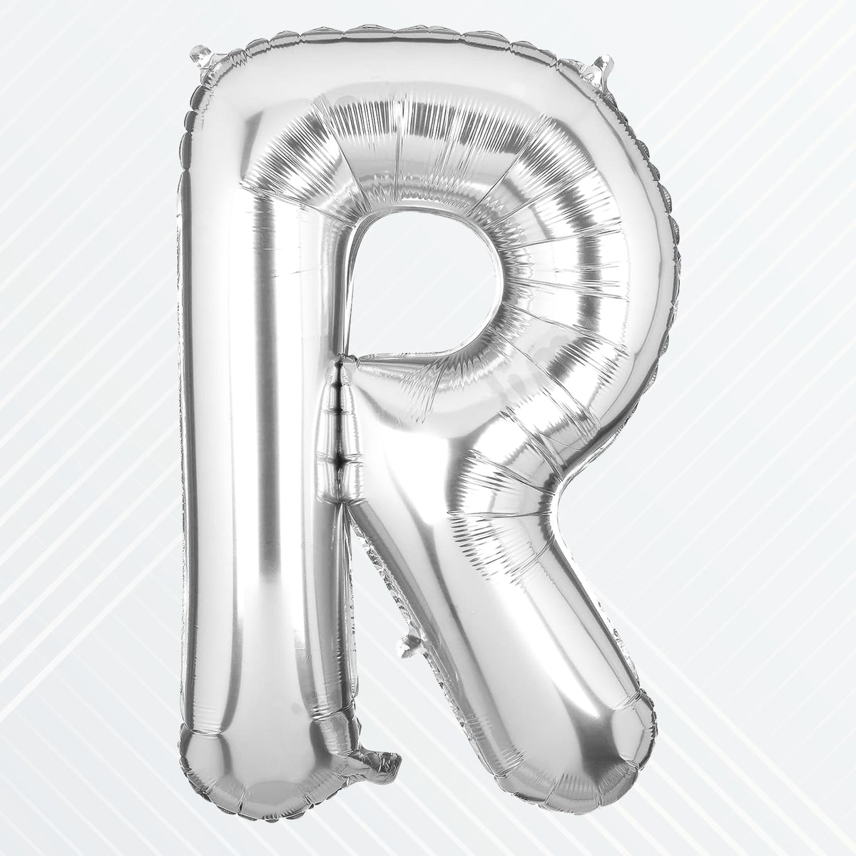 Flyloons Silver Alphabet Letter Foil Balloons for Name R Birthday Decoration Items, Anniversary, Baby Shower, Bachelorette, Wedd