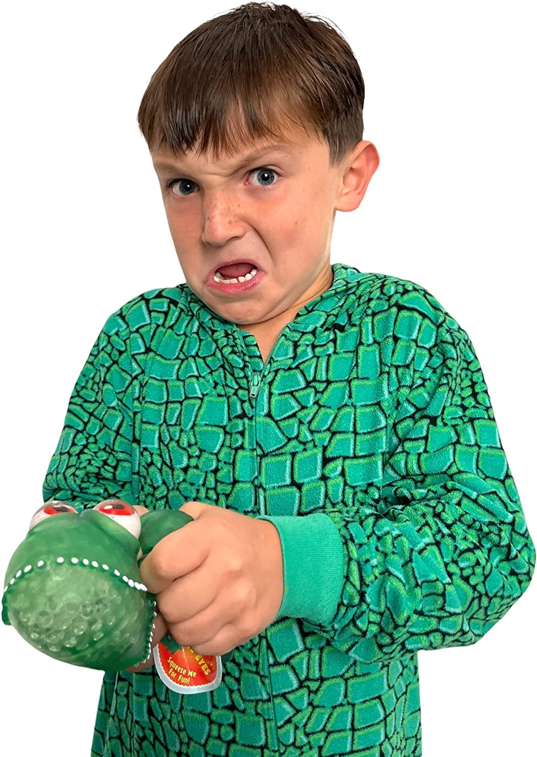 Warm Fuzzy Toys Full Case (12) Floating Eye Animal Squishy Dinosaur | Funny Sensory Fidget Great For Party Favor, Prize Box, Pta Carnival Or School Fundraisers