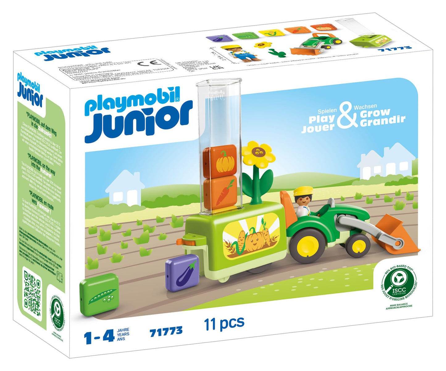 Playmobil Junior: Tractor with Load and Drop Planter