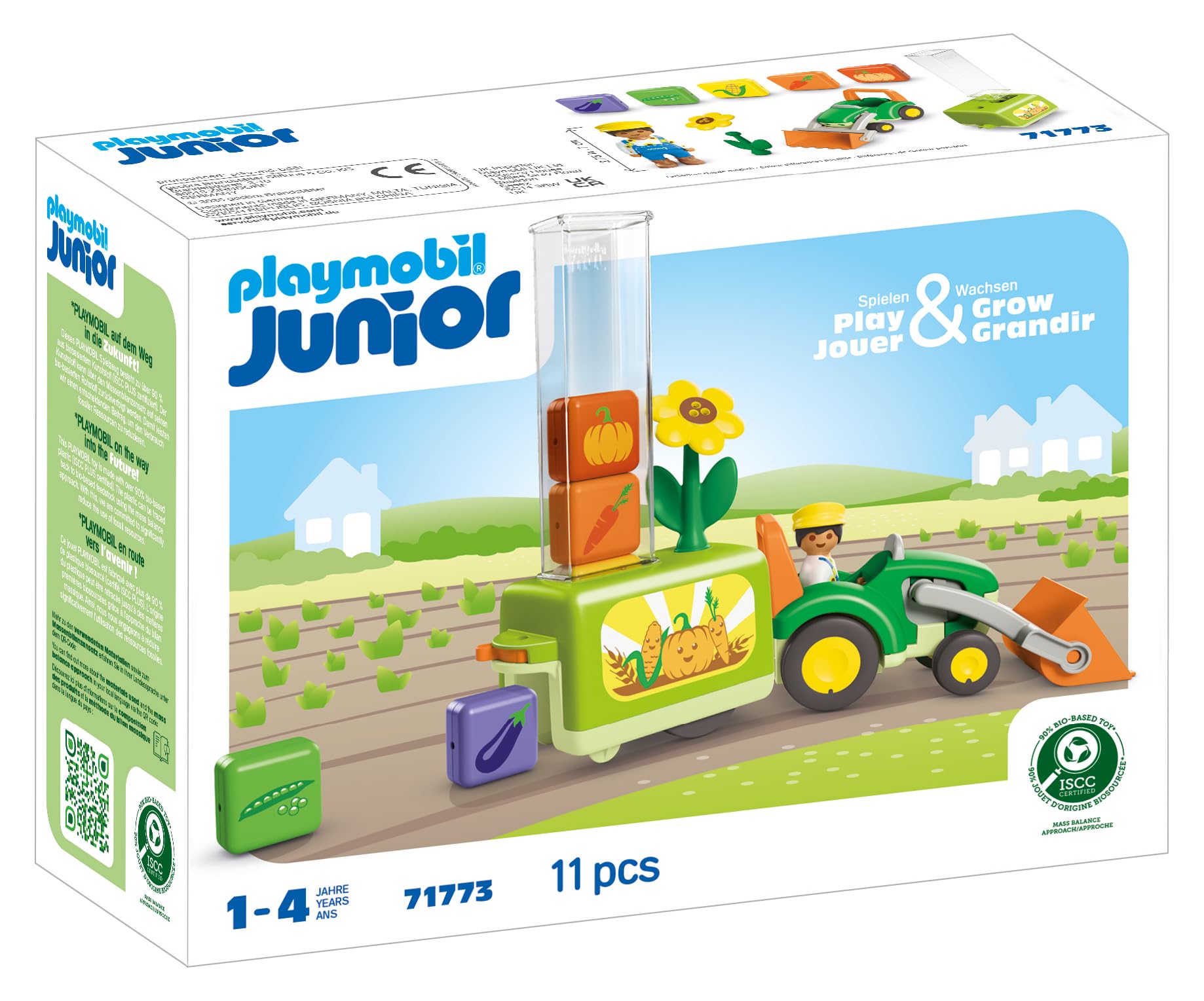 Playmobil Junior: Tractor with Load and Drop Planter